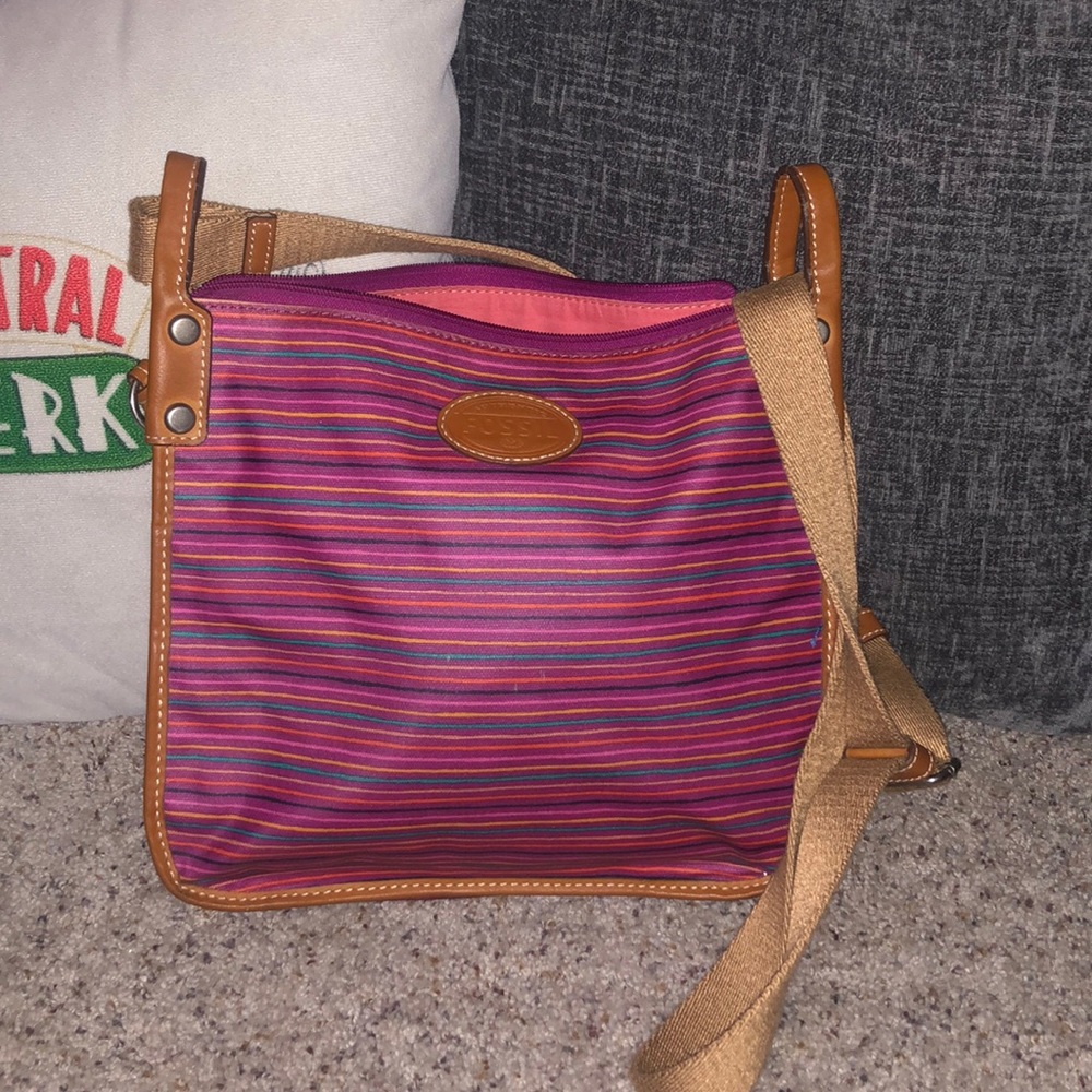 Striped Fossil crossbody